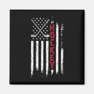 Amerikanische Flagge Hockey Usa Patriotisch Magnet