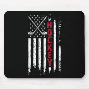 Amerikanische Flagge Hockey USA Patriotisch Mousepad