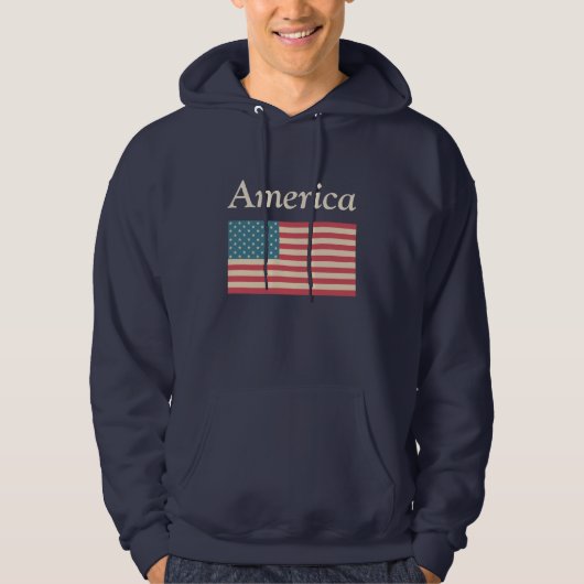 Amerikanische Flagge Hooded Sweatshirt (Vorderseite)