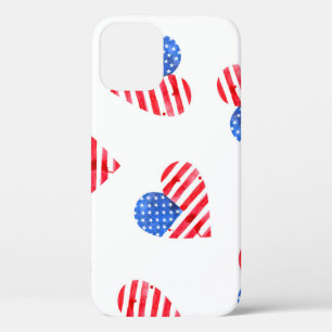 Amerikanische Flagge hört Wasserfarbe Nahtlos. Case-Mate iPhone Hülle