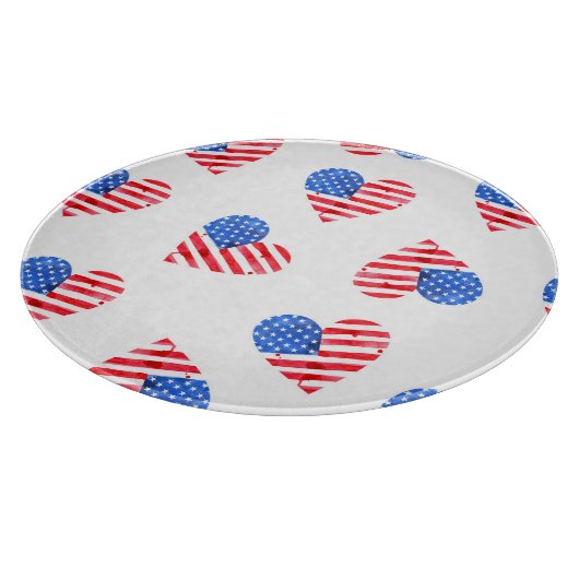 Amerikanische Flagge hört Wasserfarbe Nahtlos. Schneidebrett (Ecke)