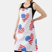 Amerikanische Flagge hört Wasserfarbe Nahtlos. Schürze (InSitu)