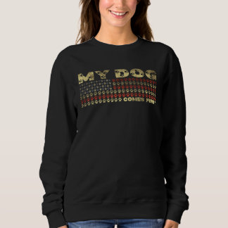 Amerikanische Flagge Hund Paw Patriotic Hund Zitat Sweatshirt