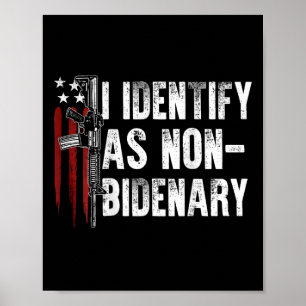 Amerikanische Flagge I als nicht bidenarisch (auf  Poster
