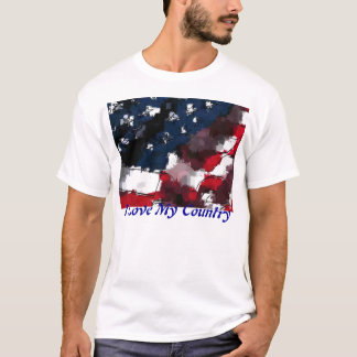 Amerikanische Flagge, i-Liebe mein Land T-Shirt
