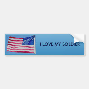 Amerikanische Flagge I Liebe Mein Soldat Autoaufkl Autoaufkleber