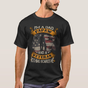 Amerikanische Flagge Ich bin Vater Papaw und Veter T-Shirt