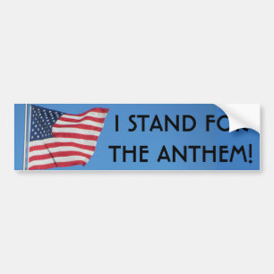 Amerikanische Flagge ich Stand für Anthem Banjoma Autoaufkleber
