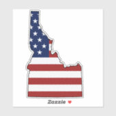 Amerikanische Flagge Idaho Aufkleber (Blatt)