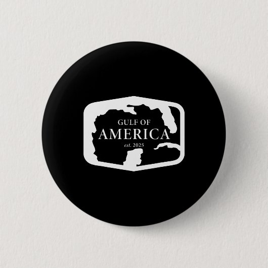 Amerikanische Flagge im Golf von Amerika Funny Uni Button (Vorderseite)