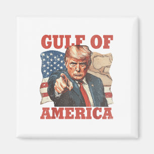 Amerikanische Flagge im Golf von Amerika Magnet