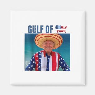 Amerikanische Flagge im Golf von Amerika Magnet