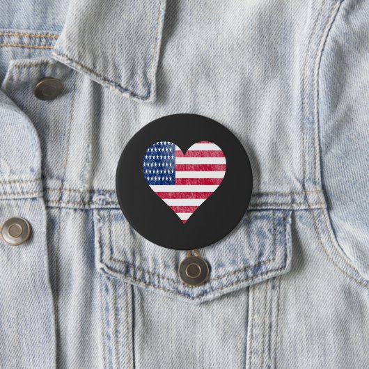 Amerikanische Flagge im Herzen Button (Beispiel)