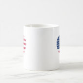 Amerikanische Flagge im Herzen Kaffeetasse (Mittel)
