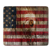 Amerikanische Flagge im hölzernen bord Schneidebrett (Vorderseite)