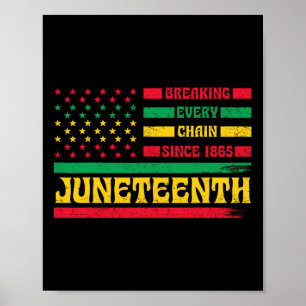 Amerikanische Flagge im Juni 1990 bricht jede Stun Poster