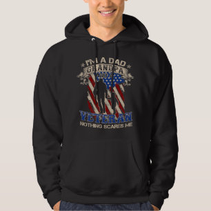 Amerikanische Flagge Im Vater Großvater und Vetera Hoodie