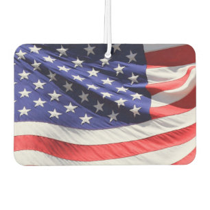Amerikanische Flagge im Wind Waving Banner Autolufterfrischer