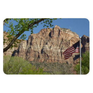 Amerikanische Flagge im Zion National Park I Magnet