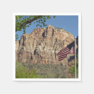 Amerikanische Flagge im Zion National Park I Serviette