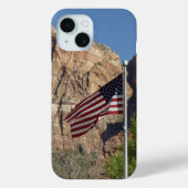 Amerikanische Flagge im Zion-Nationalpark I Case-Mate iPhone Hülle (Rückseite)