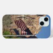 Amerikanische Flagge im Zion-Nationalpark I Case-Mate iPhone Hülle (Rückseite (Horizontal))