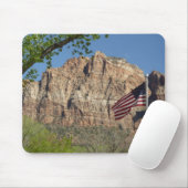 Amerikanische Flagge im Zion-Nationalpark I Mousepad (Mit Mouse)