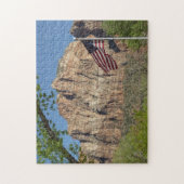 Amerikanische Flagge im Zion-Nationalpark I Puzzle (Vertikal)