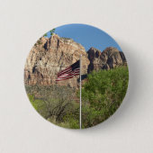 Amerikanische Flagge im Zion-Nationalpark II Button (Vorderseite)