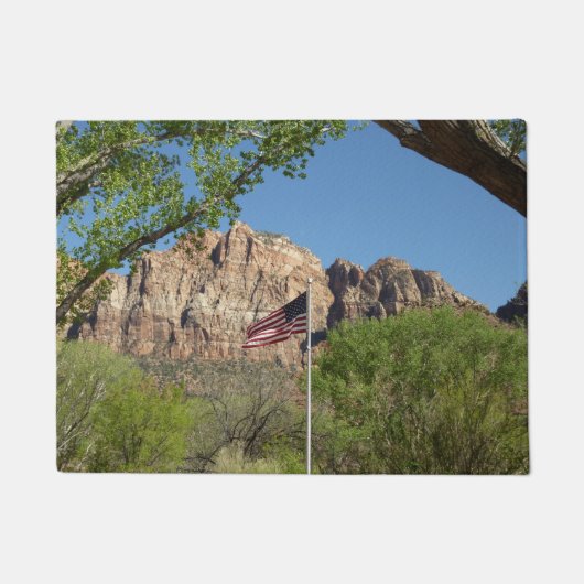 Amerikanische Flagge im Zion-Nationalpark II Fußmatte (Vorderseite)
