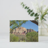 Amerikanische Flagge im Zion-Nationalpark II Postkarte (Stehend Vorderseite)
