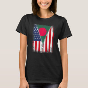 Amerikanische Flagge in Bangladesch T-Shirt