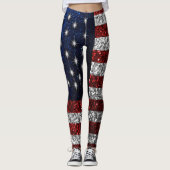 Amerikanische Flagge in den Leggings (Vorderseite)