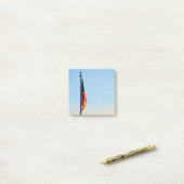 Amerikanische Flagge in der Morgendämmerung Post-it Klebezettel (Auf Schreibtisch)