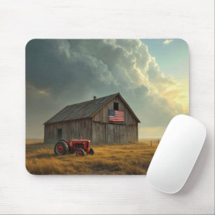 Amerikanische Flagge in einer landwirtschaftlichen Mousepad