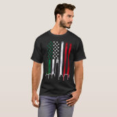 Amerikanische Flagge in italienischer Farbe NYC-Sk T-Shirt (Vorne ganz)