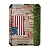 Amerikanische Flagge in Scheune gemalt Magnet (Vertikal)
