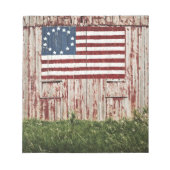 Amerikanische Flagge in Scheune gemalt Notizblock (Vorderseite)
