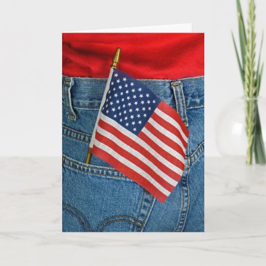 Amerikanische Flagge in Tasche Karte (Vorderseite)