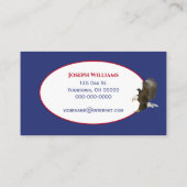 Amerikanische Flagge in Weiß Visitenkarte (Rückseite)