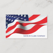 Amerikanische Flagge in Weiß Visitenkarte (Vorderseite)