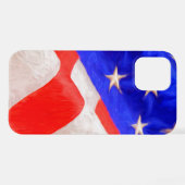 Amerikanische Flagge iPhone Hülle (Rückseite (Horizontal))