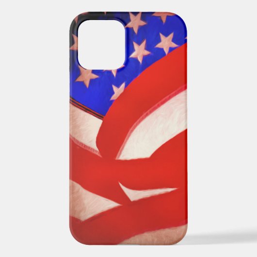 Amerikanische Flagge iPhone Hülle (Rückseite)