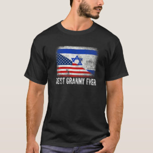 Amerikanische Flagge & Israel Flag Beste Granny je T-Shirt