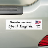 amerikanische Flagge, ist bitte., sprechen Engl.… Autoaufkleber (Auf Auto)