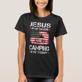Amerikanische Flagge ist mein Retter-Camping ist m T-Shirt (Vorderseite)