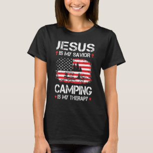 Amerikanische Flagge ist mein Retter-Camping ist m T-Shirt