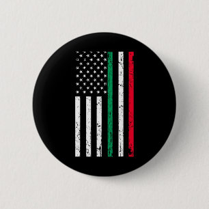Amerikanische Flagge Italienischer Stolz 4. Juli Button
