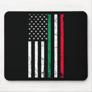 Amerikanische Flagge Italienischer Stolz 4. Juli Mousepad