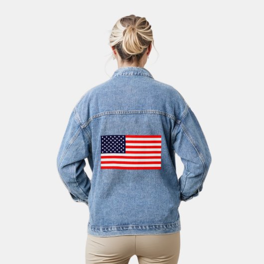 Amerikanische Flagge Jeansjacke (Modell)